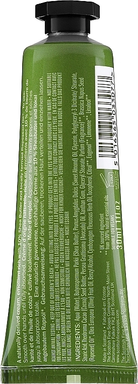 Scottish Fine Soaps Крем для рук "Кориандр и листья лайма" Naturals Coriander & Lime Leaf Hand Cream Tuba - фото N2