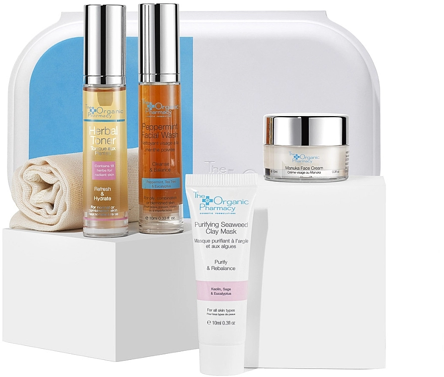 The Organic Pharmacy Набір для обличчя, 5 продуктів Clear Skincare Kit - фото N1