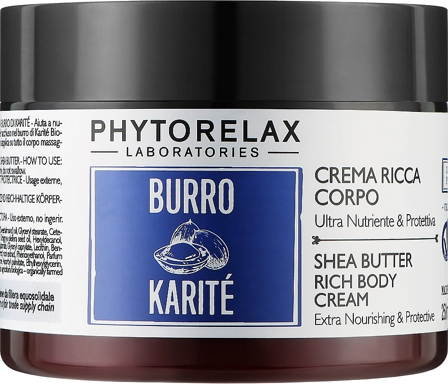 Phytorelax Laboratories Насичений крем для тіла "Інтенсивне зволоження" Shea Butter Rich Body Cream - фото N1