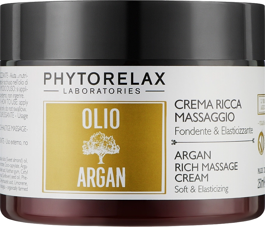 Phytorelax Laboratories Насичений масажний крем для тіла Argan Reach Massage Cream - фото N1