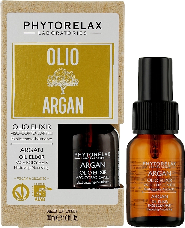 Phytorelax Laboratories Багатофункціональна олія-еліксир з аргановою олією Olio di Argan Elixir - фото N2