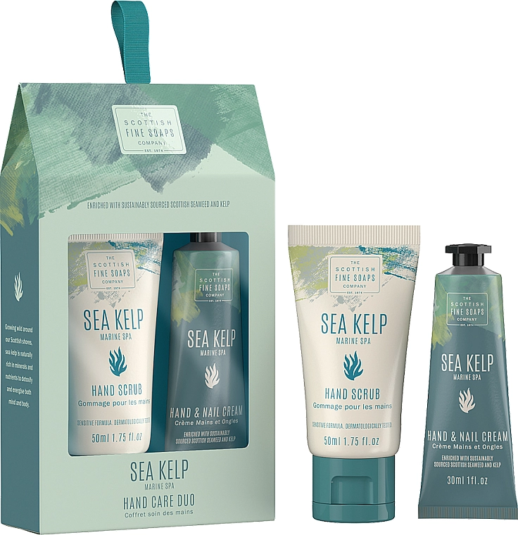 Scottish Fine Soaps Набор Sea Kelp Marine Spa Hand Care Duo (scr/50ml + h/cr/30ml) - фото N1