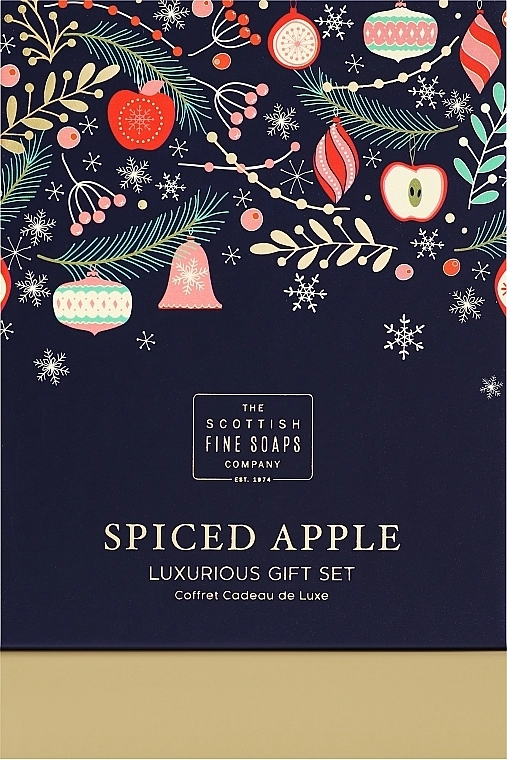 Scottish Fine Soaps Набор Spiced Apple Luxurious Gift Set (scr/75ml + b/cr/75ml + h/cr/75ml + soap/100g) - фото N1