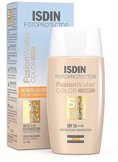 Isdin Тонувальний сонцезахисний крем Fusion Water Colour Light SPF50 - фото N1