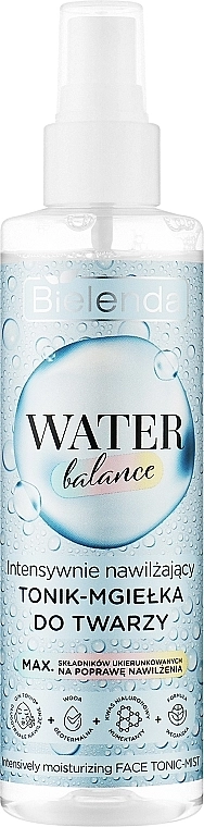 Bielenda Интенсивно увлажняющий тоник-мист для сухой кожи Water Balance Intensively Moisturizing Face Tonic-mist - фото N1