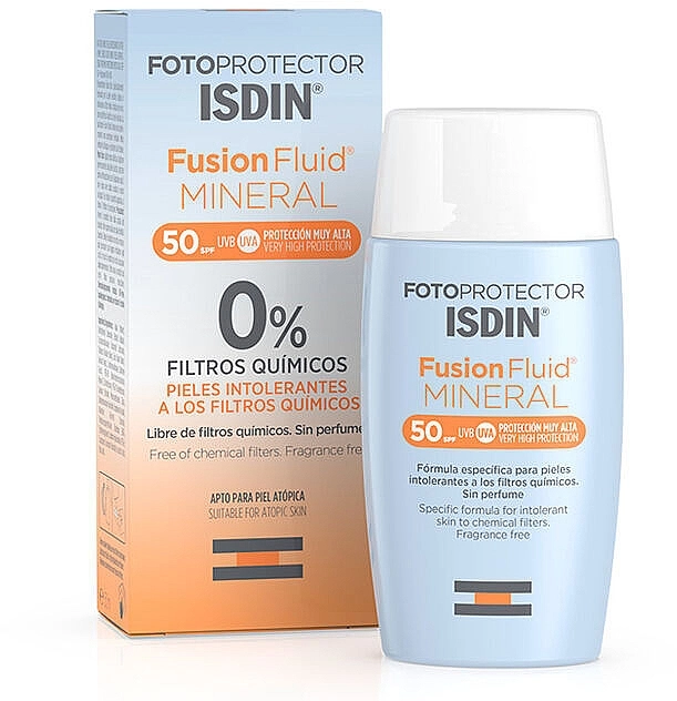 Isdin Минеральный солнцезащитный флюид SPF50 Fusion Fluid Mineral - фото N1