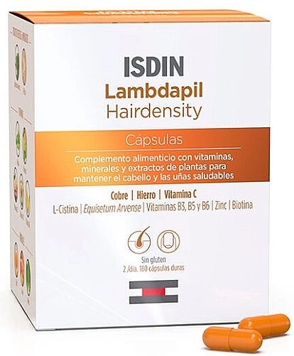 Isdin Пищевая добавка "Для роста и объема волос" Lambdapil Hairdensity - фото N1