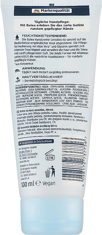 Balea Крем для рук Sensitive Hand Cream - фото N2