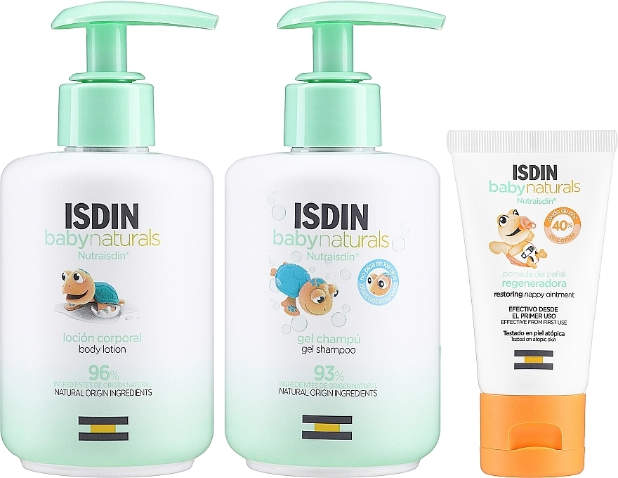 Isdin Набор Baby Naturals Mini Set (b/sh/gel/200ml + b/b/lot/200ml + b/b/gel/20ml) - фото N2