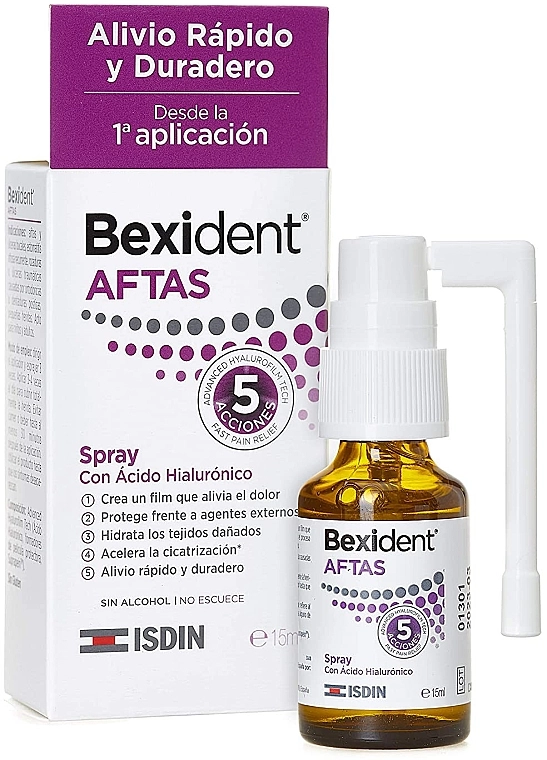 Isdin Защитный спрей для полости рта Bexident AFTAS Spray - фото N1