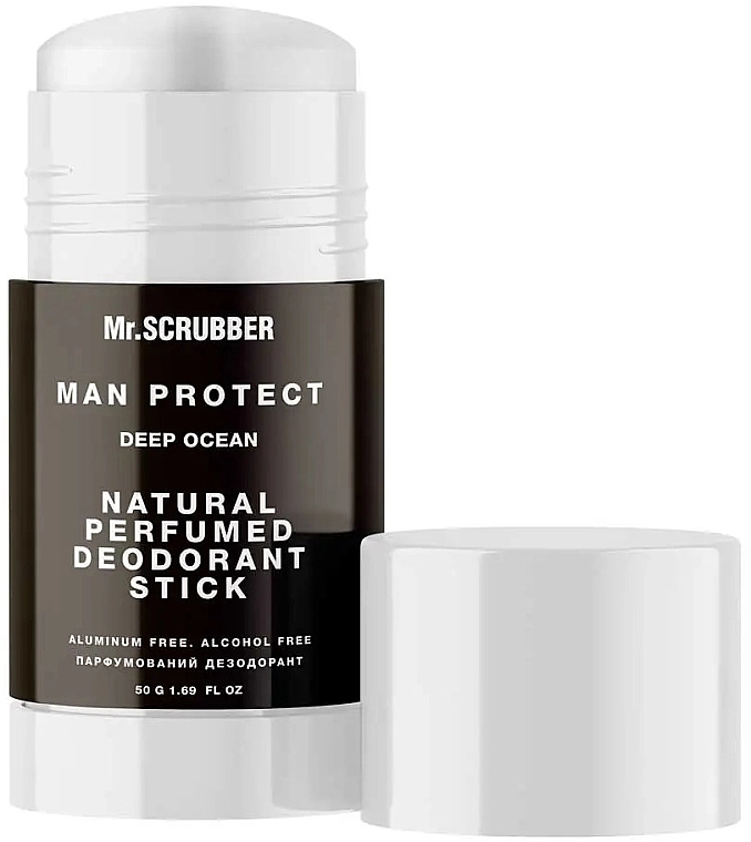 Mr.Scrubber Натуральний парфумований дезодорант "Man Protect Deep Ocean" Natural Perfumed Deodorant Stick - фото N1