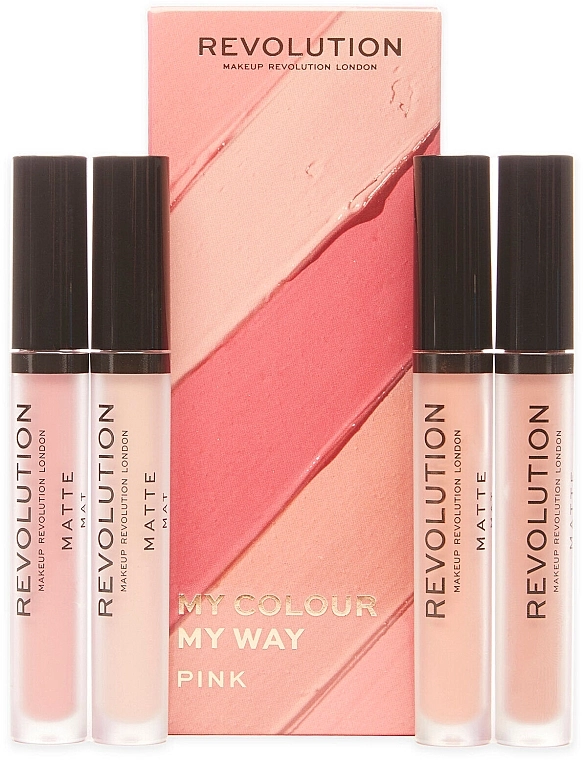 Makeup Revolution My Colour My Way Pink Lipstick Set (lipstick/4x3ml) Набір помад - фото N1