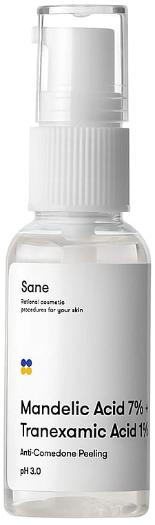 Sane Пілінг для обличчя з мигдальною кислотою Mandelic Acid 7% + Tranexamic Acid 1% - фото N1