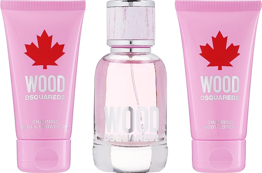 Dsquared2 Wood Pour Femme Набор (edt/50ml + sh/gel/50ml + b/lot/50ml) - фото N1