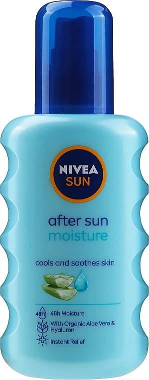 Nivea Увлажняющий спрей после загара с органическим алоэ вера и гиалуроном Sun After Sun Moisture 48H - фото N1