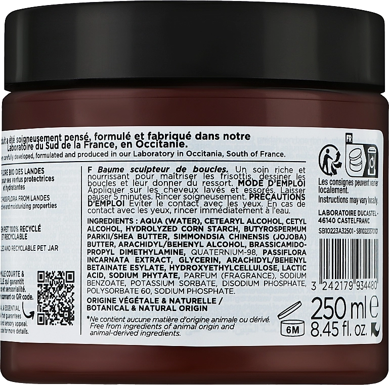 Laboratoire Ducastel Subtil Бальзам для кучерявого волосся для моделювання локонів Beautist Curly Balm - фото N2