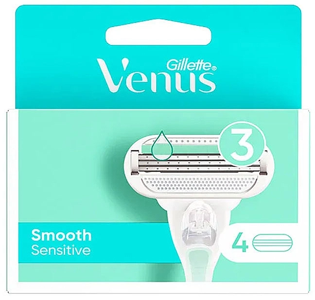 Gillette Сменные кассеты для бритья, 4 шт. Venus Smooth Sensitive - фото N2