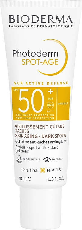 Bioderma Сонцезахисний гель-крем для обличчя SPF 50+ Photoderm Spot-Age Antioxidant Gel Creme - фото N1