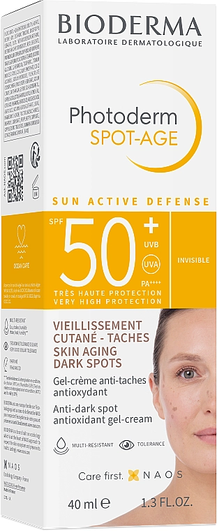 Bioderma Солнцезащитный гель-крем для лица SPF 50+ Photoderm Spot-Age Antioxidant Gel Creme - фото N2