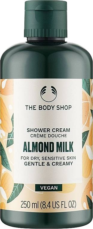 The Body Shop Крем-гель для душу Vegan Almond Milk Gentle & Creamy Shower Cream - фото N1