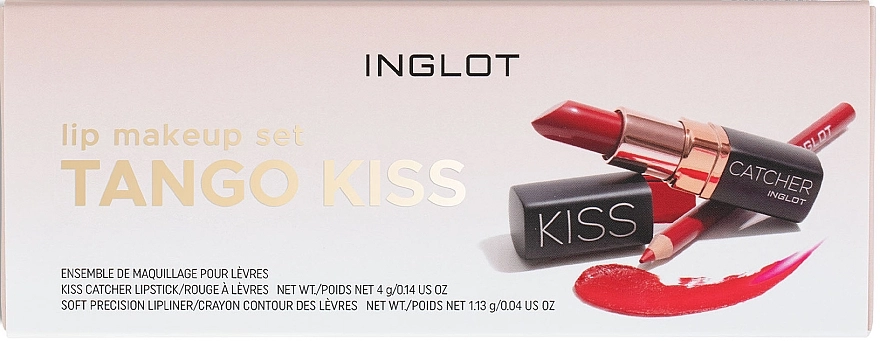 Inglot Lip Makeup Set Tango Kiss (lipstick/4g + lipliner/1.13g) Набір - фото N1