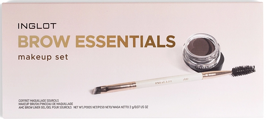 Inglot Brow Essentials Makeup Set (brow/liner/2g + brush) Набір для макіяжу брів - фото N1