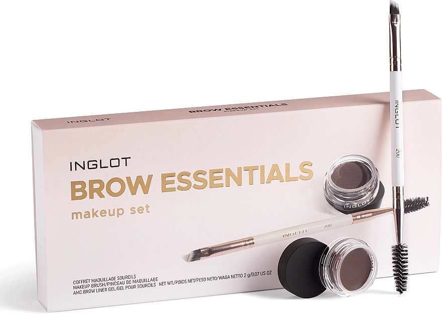 Inglot Brow Essentials Makeup Set (brow/liner/2g + brush) Набір для макіяжу брів - фото N3