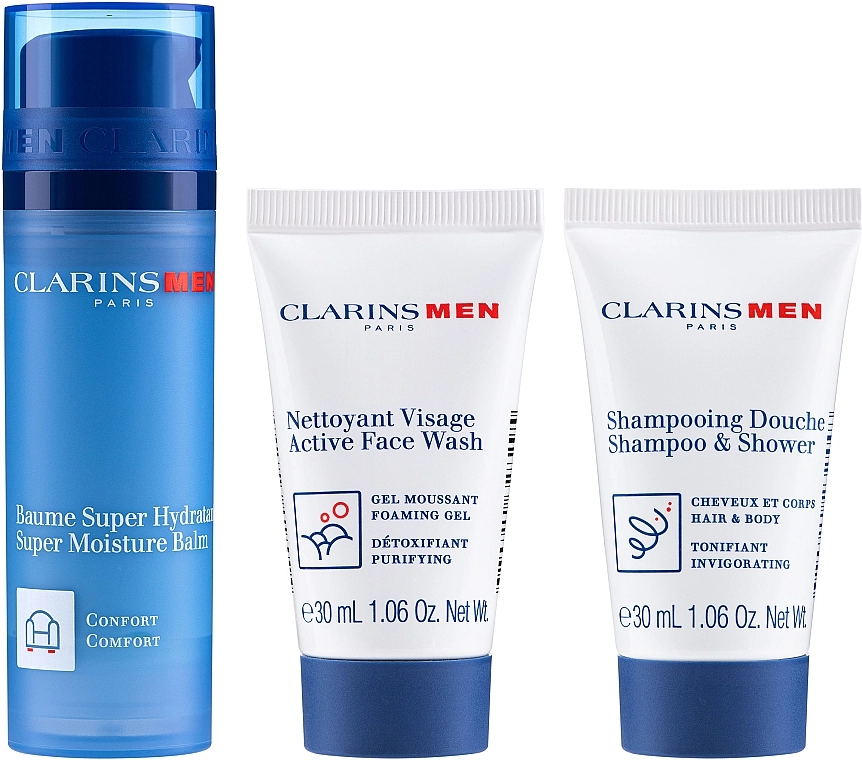 Clarins Набір VP Men HLY 2022 (shm/sh/gel/30ml + gel/30ml + f/balm/50ml) - фото N1