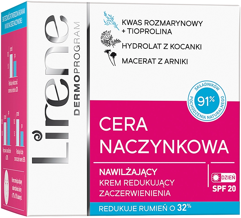 Lirene Зволожувальний крем для куперозної шкіри SPF20 Couperose Skin - фото N1
