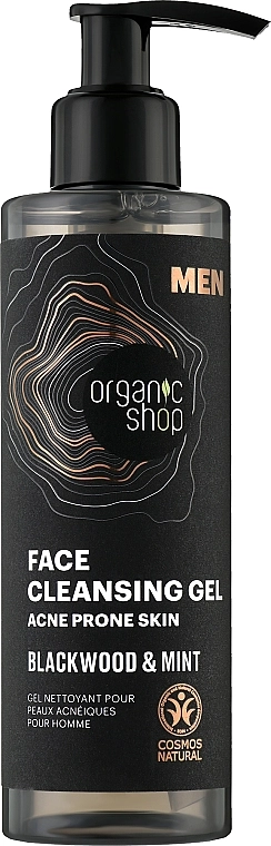 Organic Shop Гель для вмивання "Blackwood and Mint" Men Cleansing Gel - фото N1