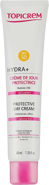 Topicrem Захисний денний крем SPF50 Hydra + Protective Day Cream SPF50 - фото N1