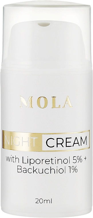 Mola Антивозрастной крем для лица с липоретинолом и бакучиолом Night Cream - фото N1