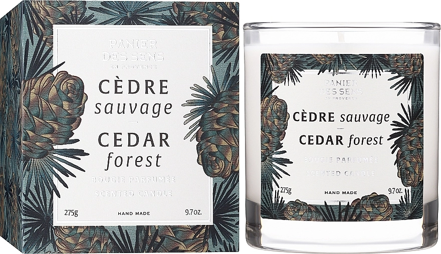 Ароматическая свеча в стакане "Кедровый лес" - Panier des Sens Scented Candle Cedar Forest, 275g - фото N2