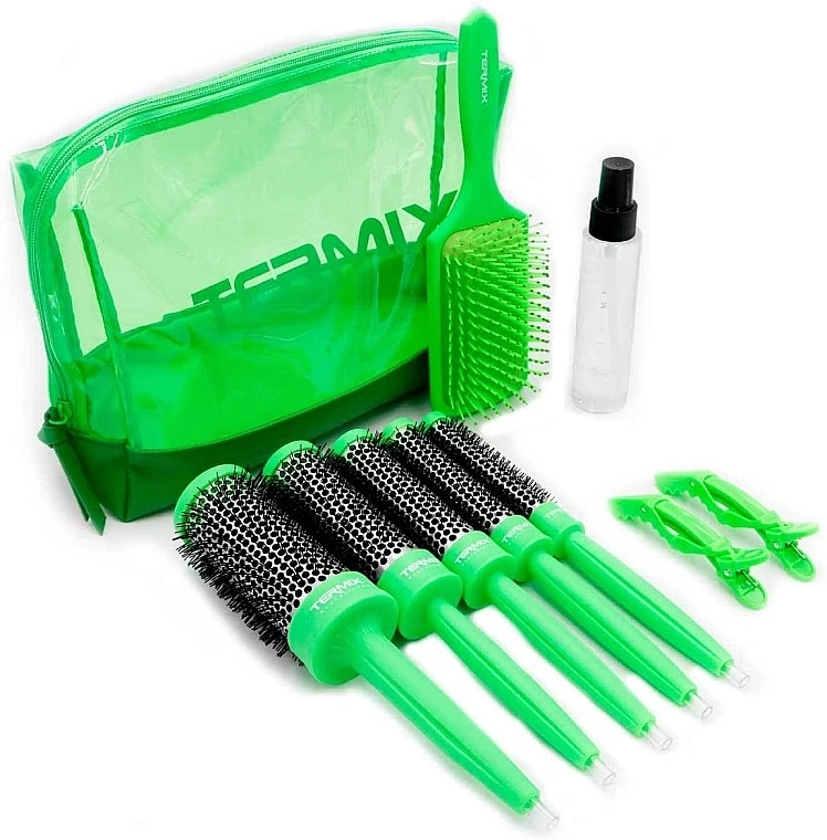 Termix Набір, 10 предметів Brushing Pack in 3 Steps Green - фото N1