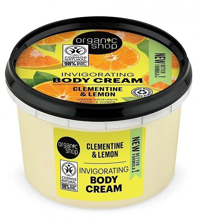 Organic Shop Крем для тела "Клементин и лимон" Invigorating Body Cream Clementine & Lemon - фото N1