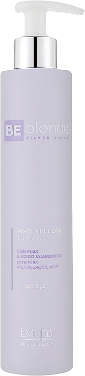 Emmebi Italia Шампунь антижовтий Be Blonde Silver Shine Anti Yellow Shampoo - фото N1