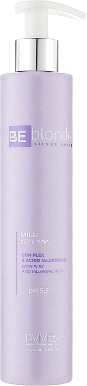 Emmebi Italia Шампунь "М'який блиск" Be Blonde Silver Shine Mild Shampoo - фото N1