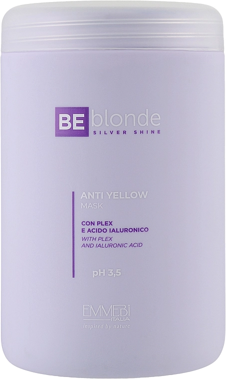 Emmebi Italia Маска для волос "Антижелтая" Be Blonde Silver Anti Yellow Mask - фото N3