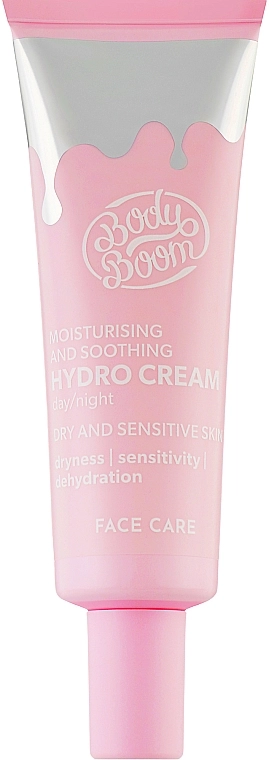 BodyBoom Зволожувальний крем для сухої та чутливої шкіри обличчя Moisturising And Soothing Hydro Cream - фото N1