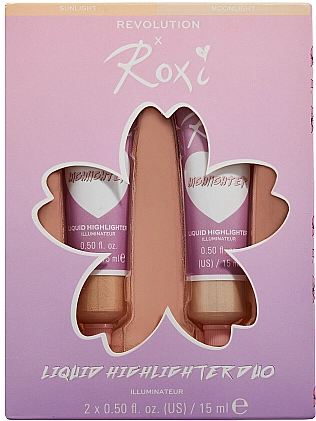 Makeup Revolution Набор хайлайтеров x Roxi Cherry Blossom Highlighter Duo (highlighter/2x15ml) - фото N1