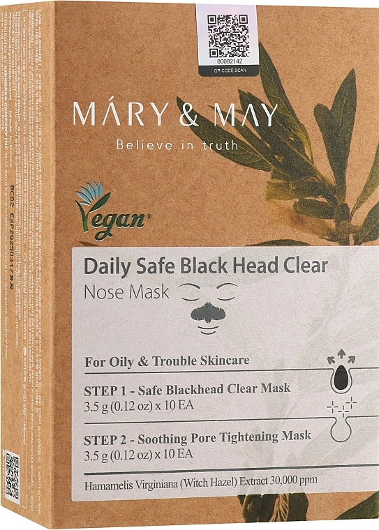 Mary & May Ежедневная маска для носа для защиты от черных точек Daily Safe Black Head Clear Nose Pack Set - фото N1