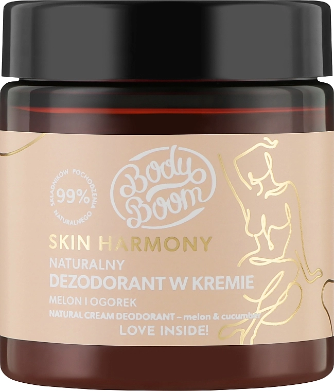 BodyBoom Кремовий дезодорант "Диня/Огірок" Skin Harmony Natural Cream Deodorant - фото N1