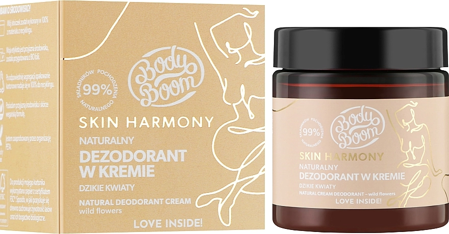 BodyBoom Кремовий дезодорант "Польові квіти" Skin Harmony Natural Cream Deodorant - фото N2