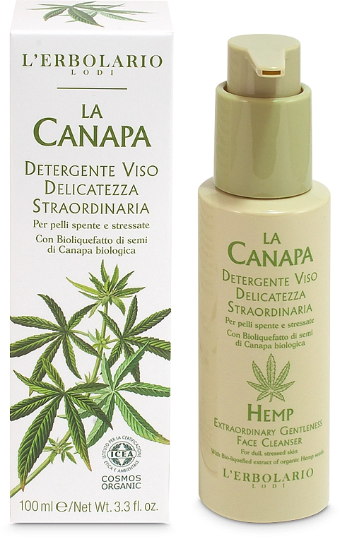 L’Erbolario Очищающее средство для лица "Конопляное" La Canapa Hemp Face Cleanser - фото N1