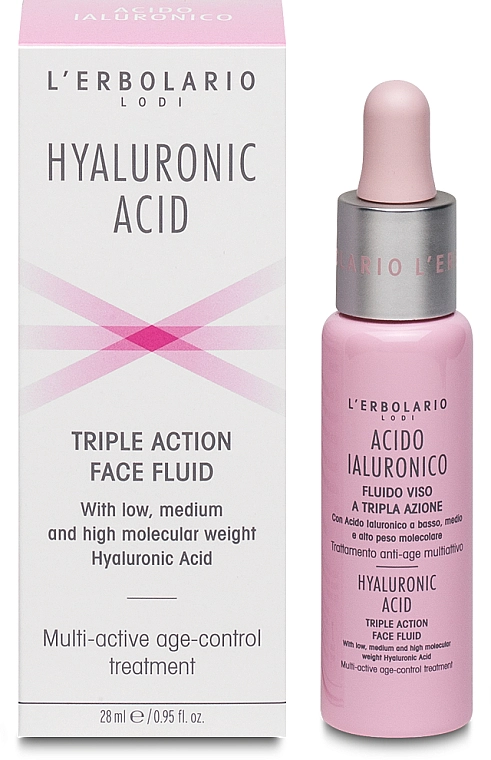 L’Erbolario Сироватка-флюїд для обличчя Hyaluronic Acid Triple Action Face Fluid - фото N1