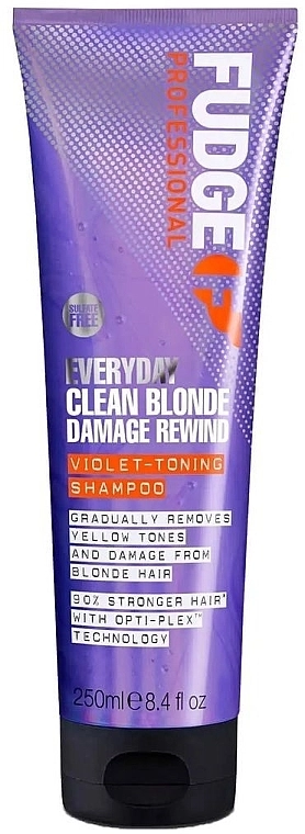 Fudge Щоденний тонувальний шампунь для волосся Every Day Clean Blonde Damage Rewind Violet-Toning Shampoo - фото N1
