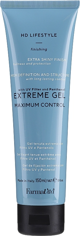 Farmavita Гель екстрасильної фіксації з УФ-фільтром HD Lifestyle Extreme Gel Maimum Control - фото N1