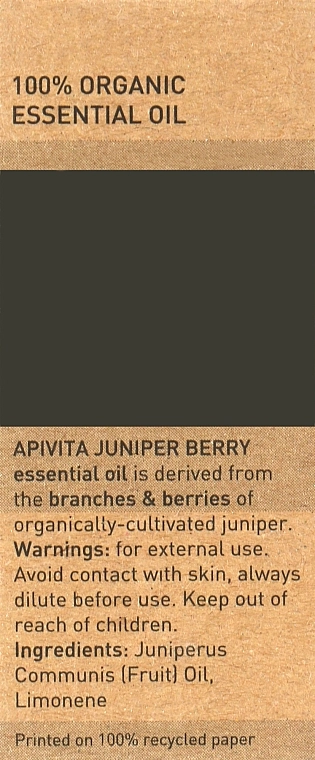 Apivita Эфирное масло "Можжевельник" Aromatherapy Organic Juniper Oil - фото N3