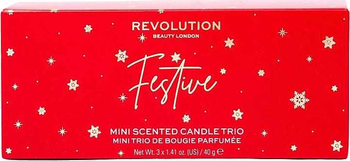 Makeup Revolution Набір Festive Mini Scented Candle Trio (candle/3x40g) - фото N3