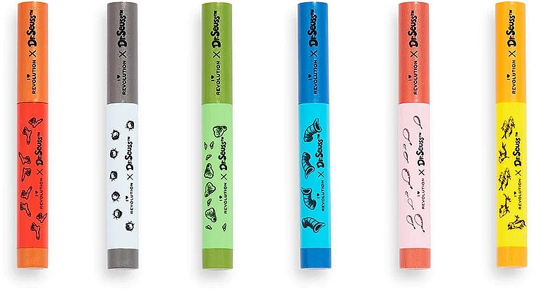 I Heart Revolution X Dr. Seuss Eye Crayon Collection Набор карандашей для глаз, 6 продуктов - фото N3